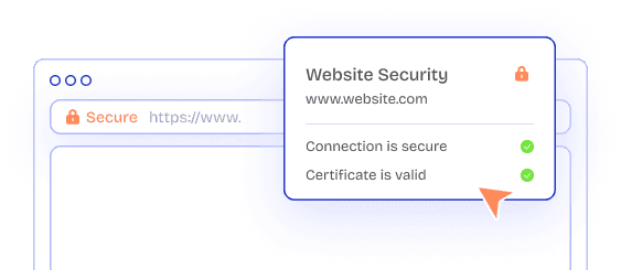 SSL website security certificate