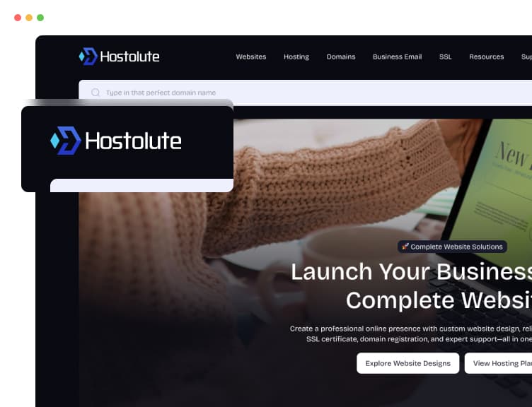 Professional website solutions from Hostolute